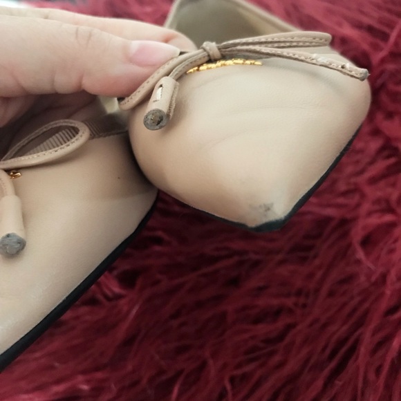 Sold on Tradesy Prada Pointy Toe Nude Ballet Flats - Picture 4 of 8